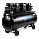 Компрессор безмасляный Apro 850174 шестицилиндровый OFE-100 8 Бар 3х1.5кВт 712л/мин 100л 2крана