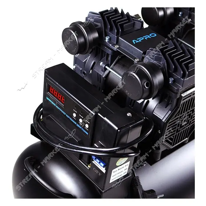 Компрессор безмасляный Apro 850174 шестицилиндровый OFE-100 8 Бар 3х1.5кВт 712л/мин 100л 2крана