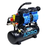 Компрессор двухцилиндровый Apro 850170 безмасляный OFE-9 8Бар 0.6кВт 152л/мин 9л                    