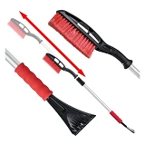 Щетка со скребком Intertool AT-0119 телескопическая 99-139см