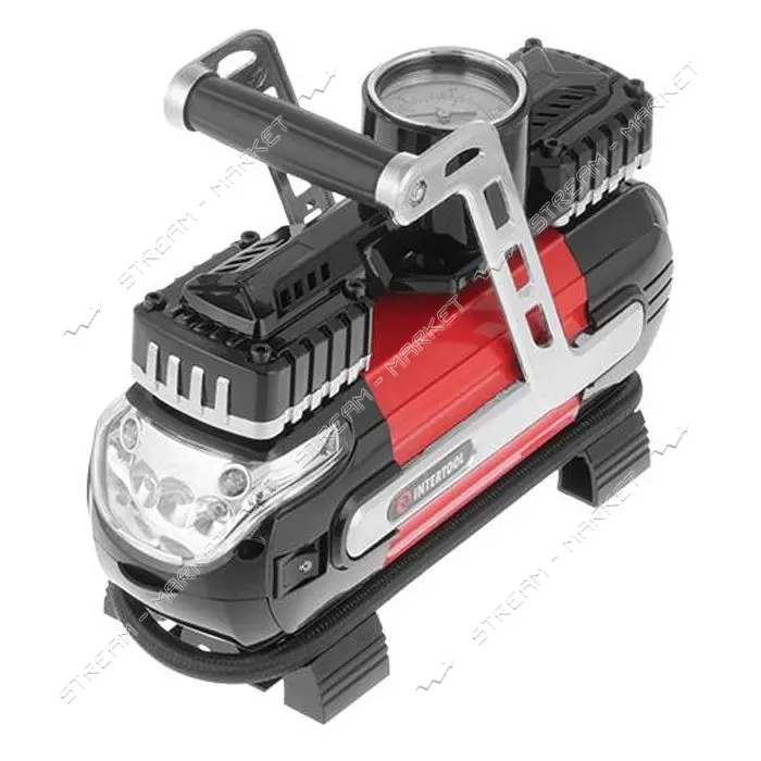 Компрессор автомобильный Intertool AC-0003 двухцилиндровый 12В 7бар 40л/мин