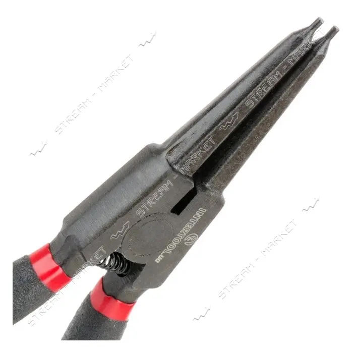 Щипцы для снятия и установки стопорных колец Intertool HT-7018 180мм прямые на разжиме