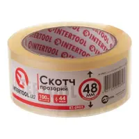 Скотч Intertool KT-0903 52мкм 48мм 100м прозрачный                                                  