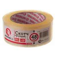 Скотч Intertool KT-0904 52мкм 48мм 200м прозрачный                                                  