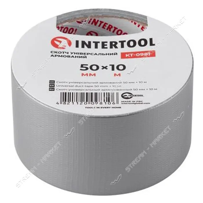 Скотч армированный Intertool KT-0981 универсальный 50мм 10м
