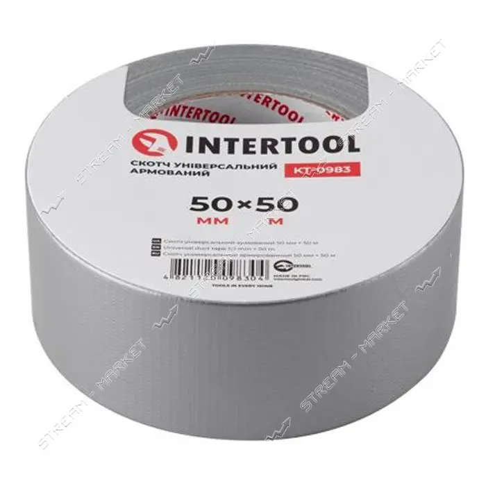 Скотч армированный Intertool KT-0983 универсальный 50мм 50м                                         