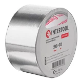 Скотч алюминиевый Intertool KT-0991 термостойкий 50мм 10м                                           