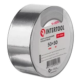 Скотч алюминиевый Intertool KT-0993 термостойкий 50мм 50м