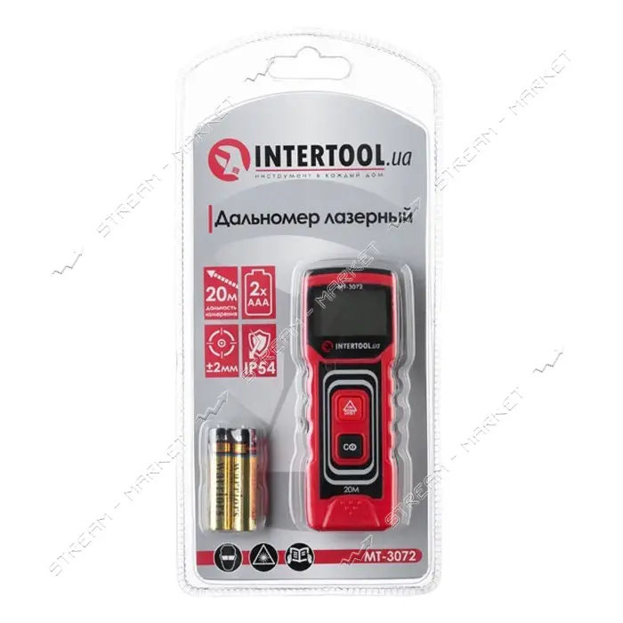 Дальномер лазерный Intertool MT-3072 20м
