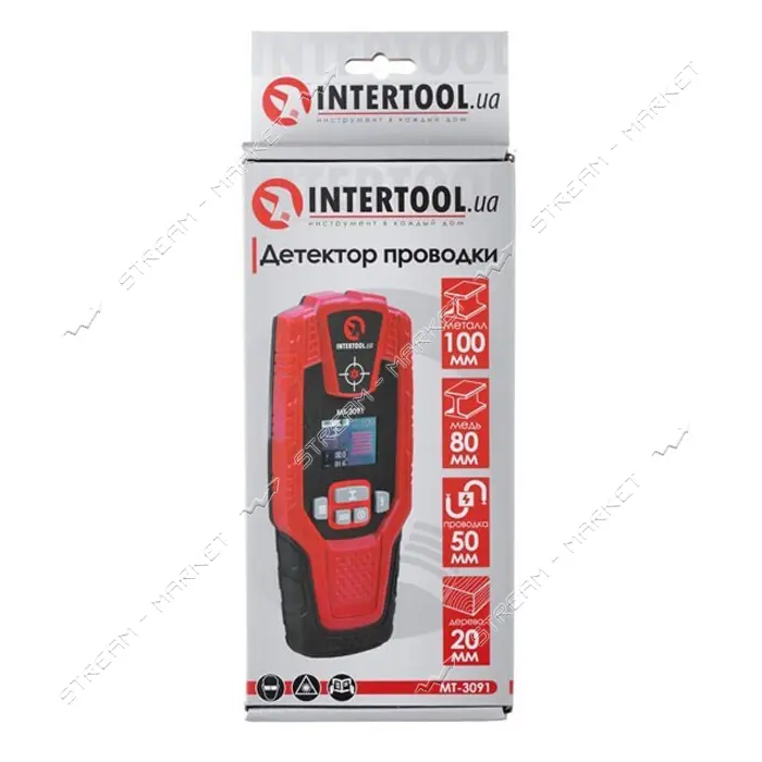 Детектор проводки Intertool MT-3091 максимальная глубина 10см цветной дисплей