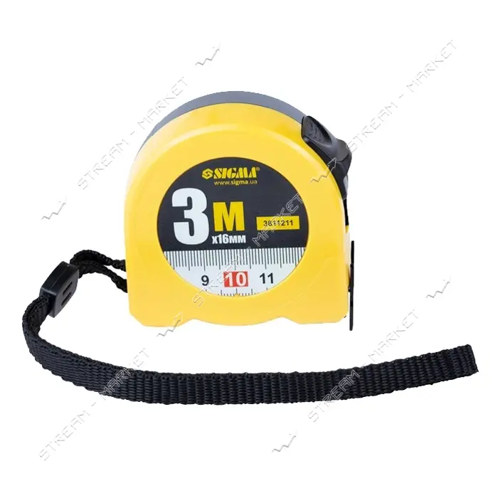 Рулетка Sigma Color 3811211 3м х 16мм                                                               
