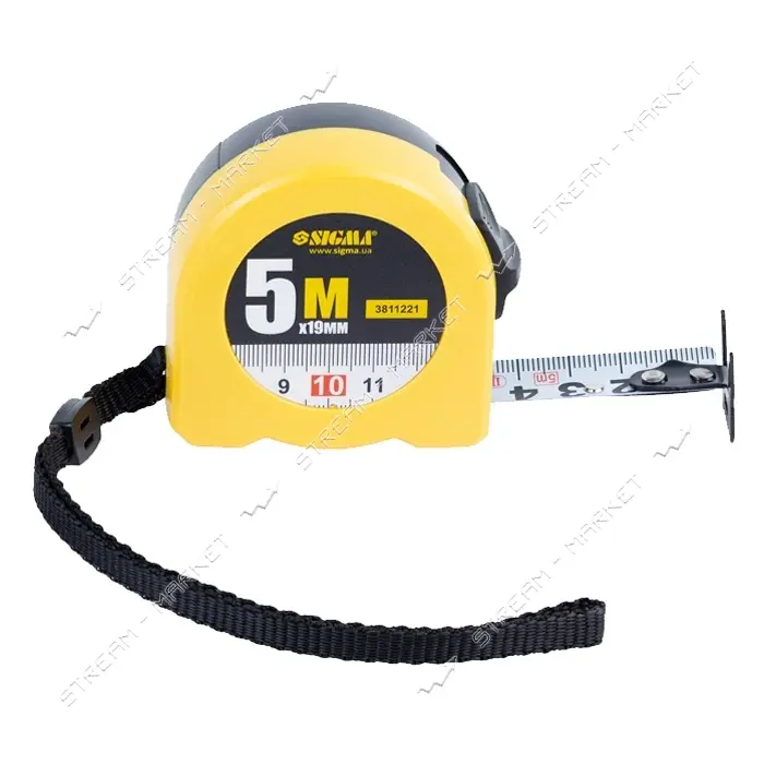 Рулетка Sigma Color 3811221 5м х 19мм