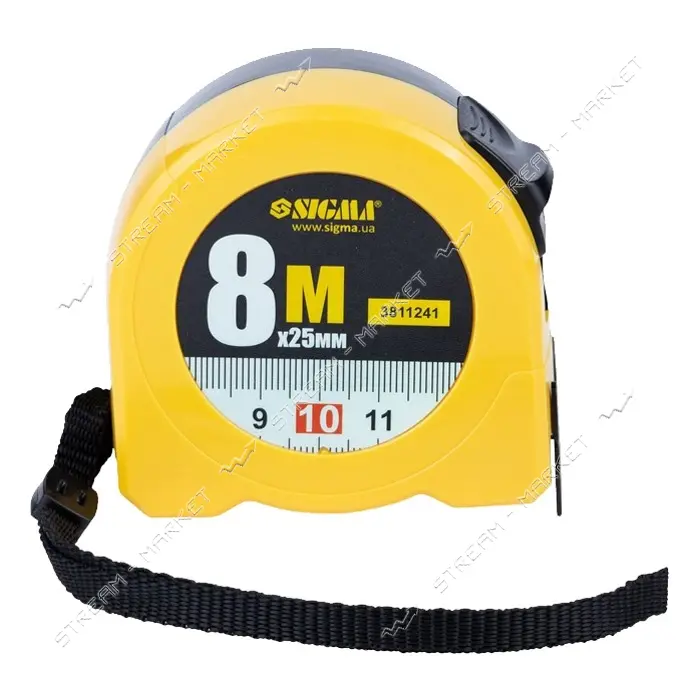 Рулетка Sigma Color 3811241 8м х 25мм                                                               