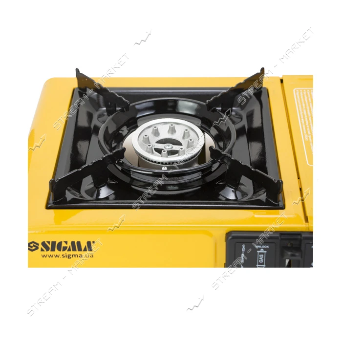 Плита газовая одноконфорочная с пьезоподжигом и адаптером Sigma 2903431