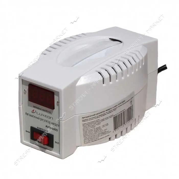 Стабилизатор напряжения Luxeon AVR-500D белый                                                       