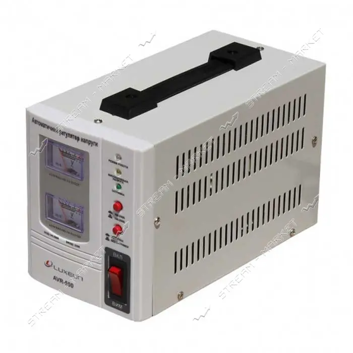 Стабилизатор напряжения Luxeon релейный тип AVR-500  белый                                          