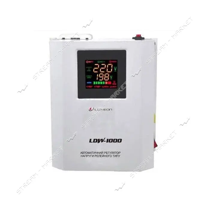 Стабилизатор напряжения Luxeon релейный тип LDW-1000 белый                                          