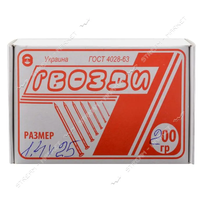 Гвоздь 1.4х25 200г                                                                                  
