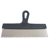Шпатель нержавейка 250мм зубчатый 12мм