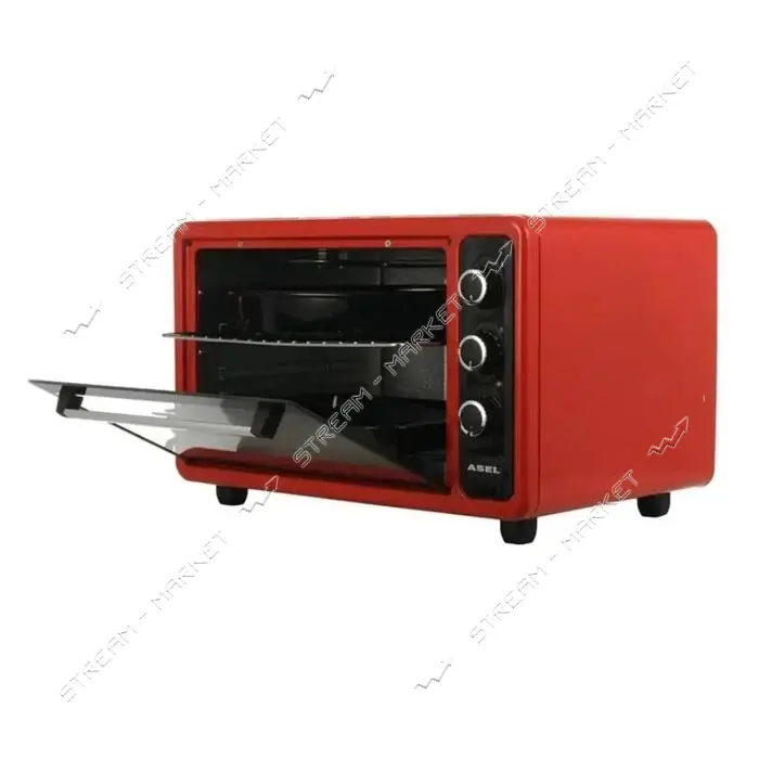 Духовка Asel 1300Вт 40л таймер красный                                                              