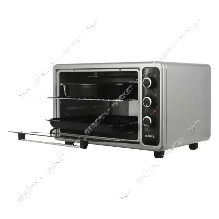 Духовка Asel 1500 Вт 50 л таймер цвет серый