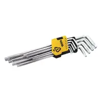 Ключі шестигранні Mastertool 75-0961 Torx CrV довгі T10-T50 L90-227мм 9шт                           