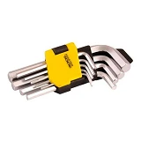 Ключи шестигранные Mastertool 75-0955 CrV короткие 1.5-10мм L45-112мм 9шт