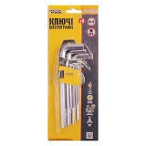Ключи шестигранные Mastertool 75-0956 CrV удлиненные 1.5-10мм L74-172мм 9шт