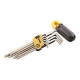 Ключи шестигранные Mastertool 75-0958 CrV удлиненные с держателем 1.5-10мм L74-172мм 9шт