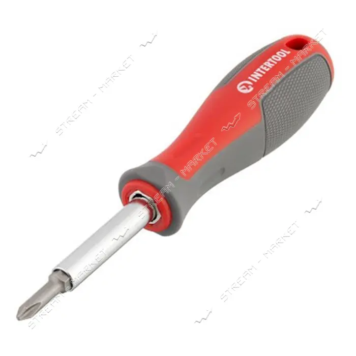 Отвертка с двухсторонними сменными насадками Intertool VT-3341 6 в 1