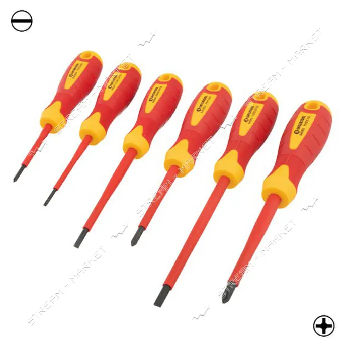 Набор изолированных отверток Intertool VT-3606 VDE 6шт