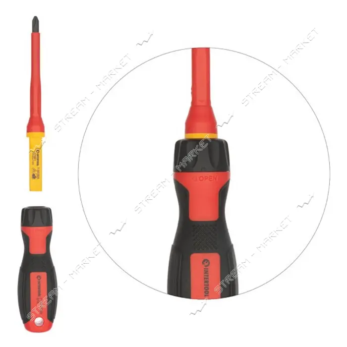 Набор изолированных отверток Intertool VT-3614 с отверткой индикатором VDE 14шт
