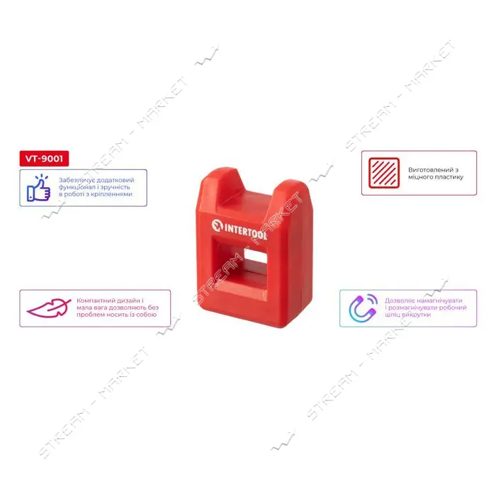 Инструмент для намагничивания и размагничивания отверток Intertool VT-9001 2 в 1 1шт