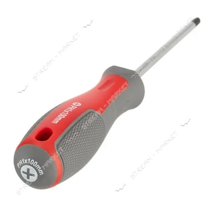 Отвертка крестовая Intertool VT-3316 PH1x100мм CR-V
