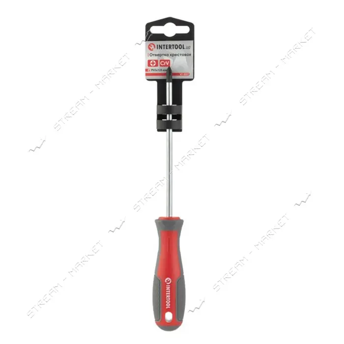 Отвертка крестовая Intertool VT-3317 PH1x125мм CR-V                                                 