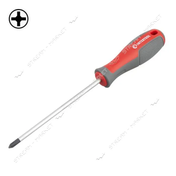 Отвертка крестовая Intertool VT-3317 PH1x125мм CR-V                                                 
