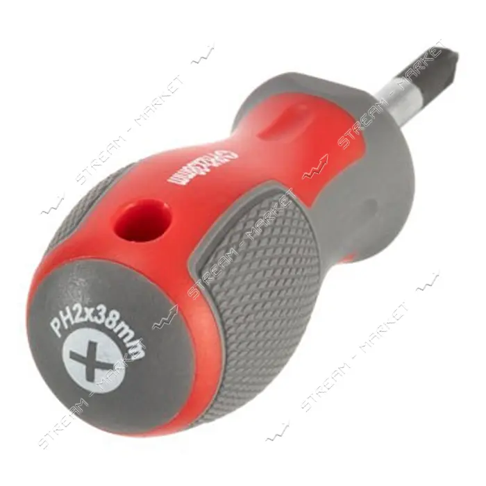 Отвертка крестовая Intertool VT-3319 PH2x38мм CR-V