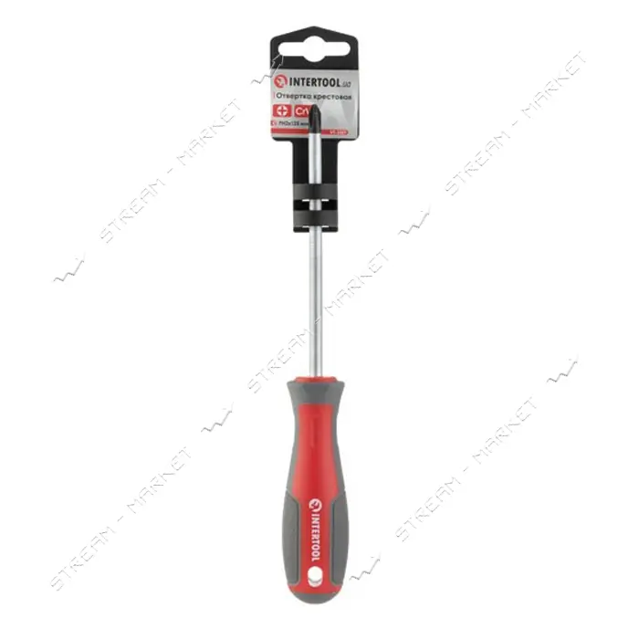 Отвертка крестовая Intertool VT-3321 PH2x125мм CR-V                                                 