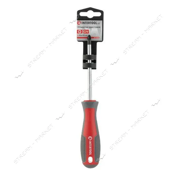 Отвертка крестовая Intertool VT-3333 PZ2x100мм CR-V                                                 