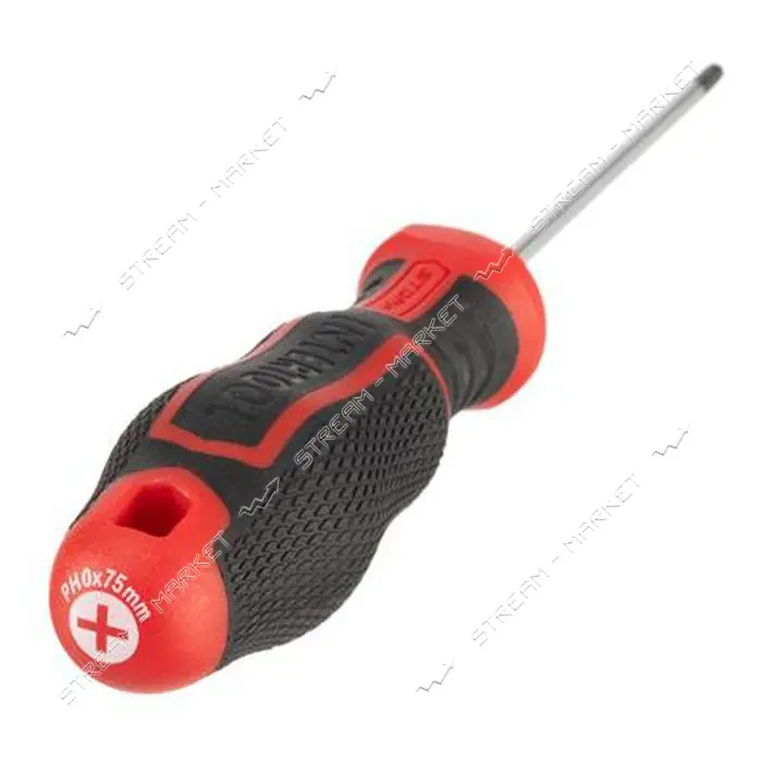 Отвертка крестовая Intertool VT-3413 PH0x75мм S2 Storm                                              