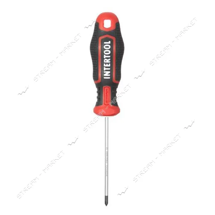 Отвертка крестовая Intertool VT-3413 PH0x75мм S2 Storm                                              