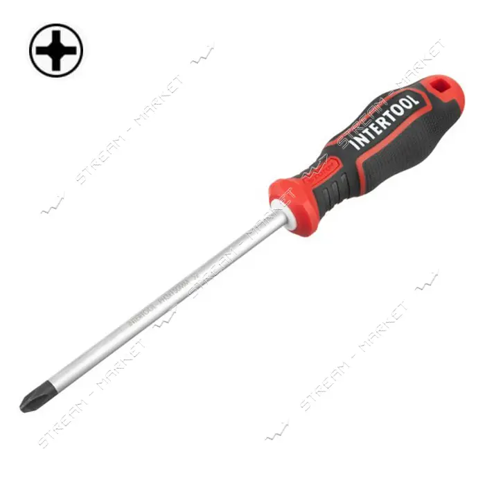 Отвертка крестовая Intertool VT-3415 PH1x75мм S2 Storm