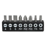 Отвертка с гибким удлинителем и комплектом насадок Intertool VT-3342 9шт                            