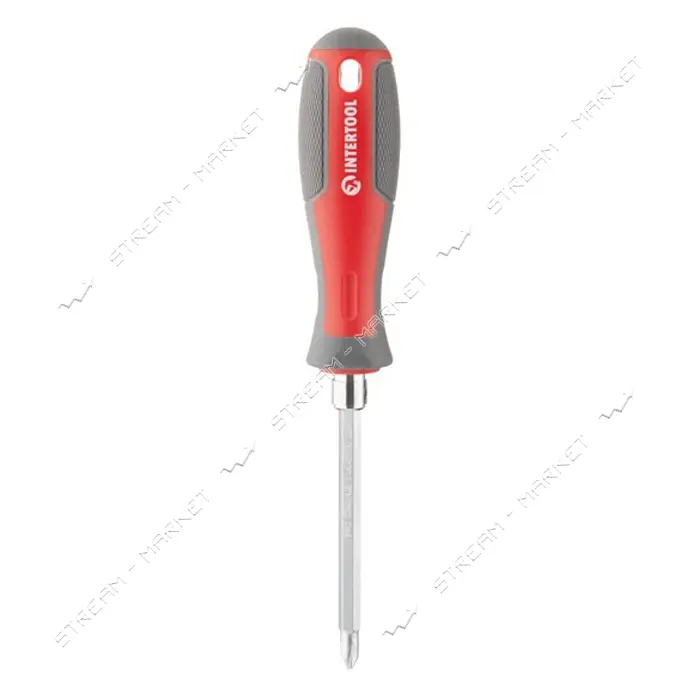 Отвертка двухсторонняя Intertool VT-3344 100мм PH2 SL6мм                                            