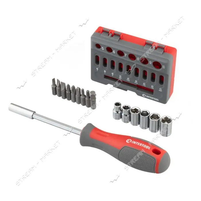 Отвертка с комплектом насадок Intertool VT-3345 16шт                                                