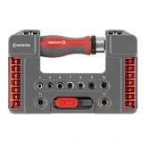 Отвертка реверсионная с комплектом насадок и головок Intertool VT-3638 Storm 38шт                   