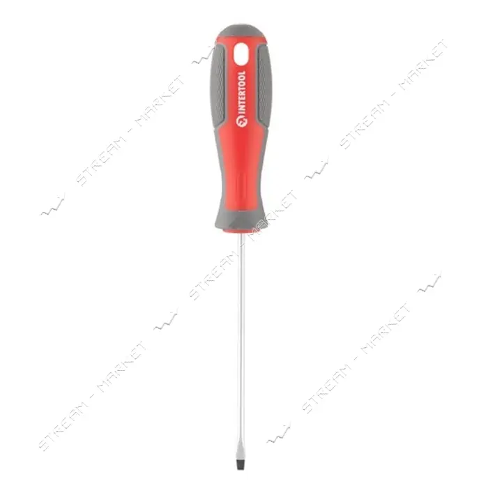 Отвертка шлицевая Intertool VT-3302 SL3.0x100мм CR-V
