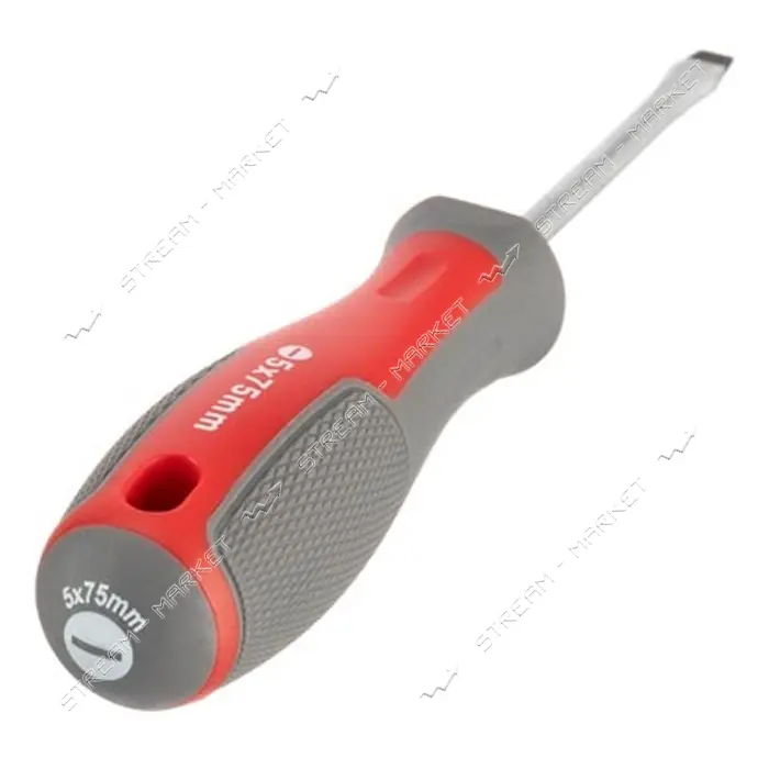 Отвертка шлицевая Intertool VT-3304 SL5.0x75мм CR-V