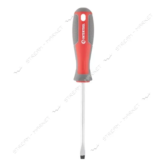 Отвертка шлицевая Intertool VT-3306 SL5.0x100мм CR-V                                                