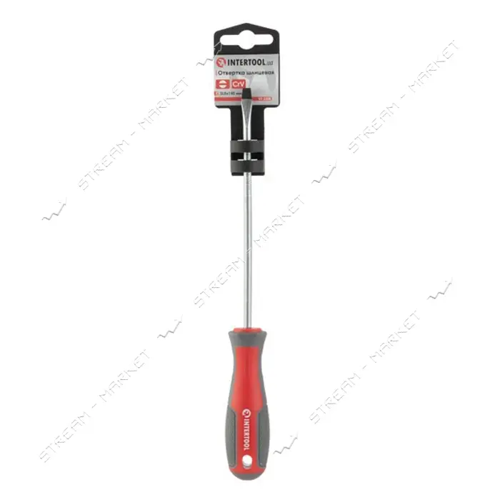 Отвертка шлицевая Intertool VT-3308 SL5.0x150мм CR-V                                                